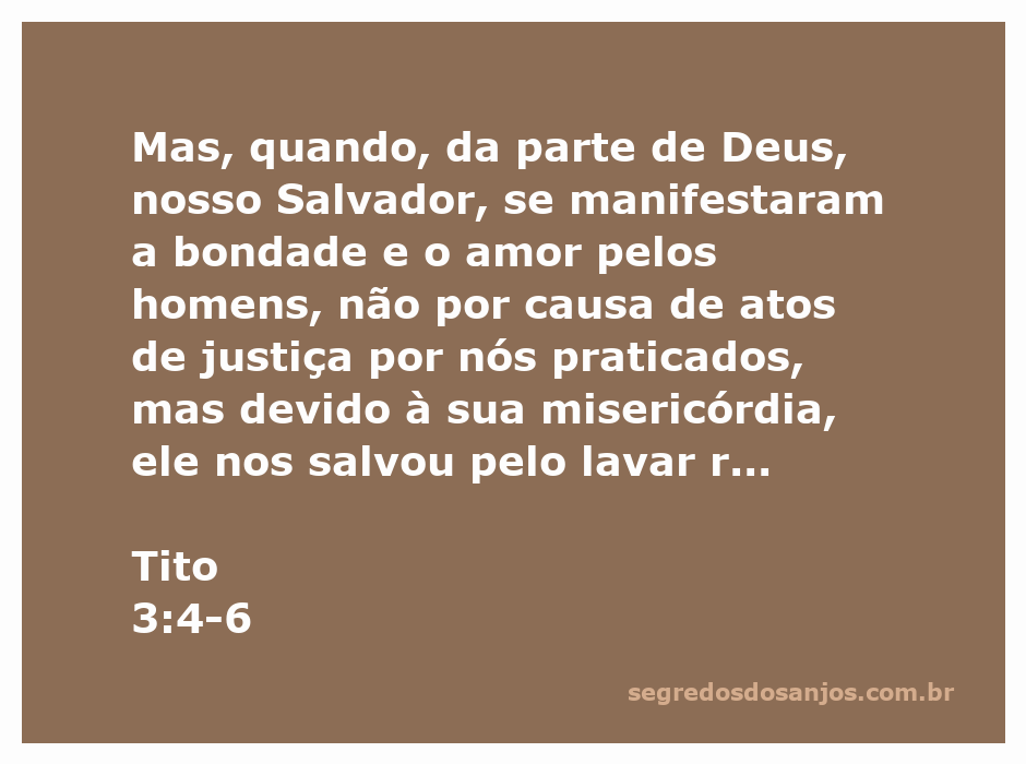 Ilustração que representa a bondade e o amor de Deus, conforme Tito 3:4-6, destacando a salvação e a regeneração pelo Espírito Santo.