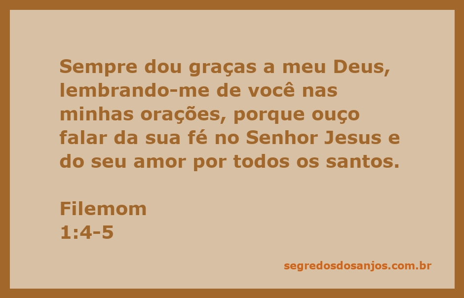 Imagem que representa a fé e amor descritos em Filemom 1:4-5, com elementos simbólicos de oração e comunhão cristã.