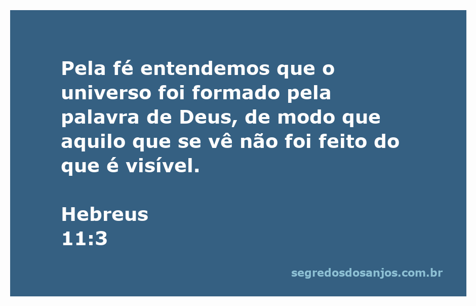 Imagem que ilustra a criação do universo pela palavra de Deus, representando a fé em ação.