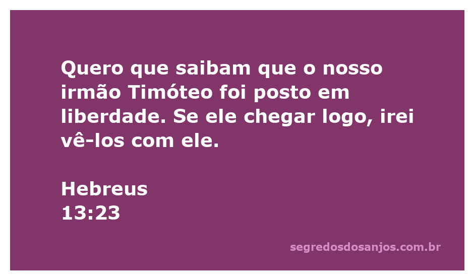 Imagem que representa a liberdade de Timóteo conforme mencionado em Hebreus 13:23.