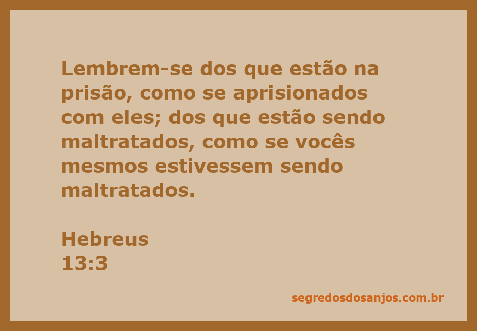 Imagem representativa da solidariedade com prisioneiros e aqueles que sofrem, inspirada em Hebreus 13:3.