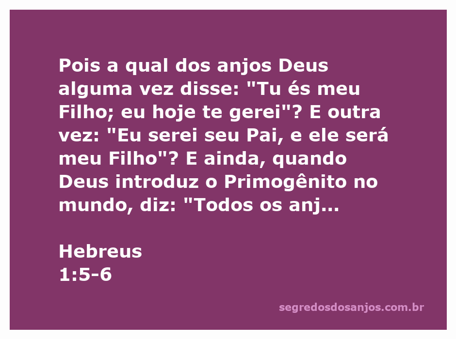 Imagem representativa do versículo Hebreus 1:5-6, destacando a relação entre Deus e Seu Filho, com anjos adorando.