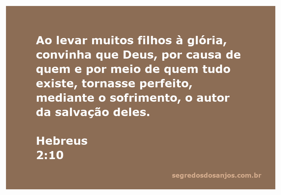 Imagem representativa do versículo de Hebreus 2:10, destacando a importância do sofrimento na salvação.