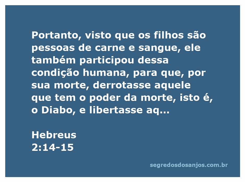 Ilustração que representa a vitória de Cristo sobre a morte e o Diabo, conforme Hebreus 2:14-15.