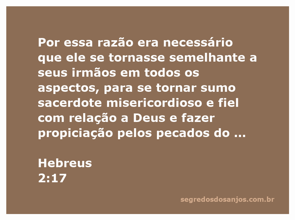 Imagem representativa de Hebreus 2:17, mostrando a humanidade de Cristo como sumo sacerdote.
