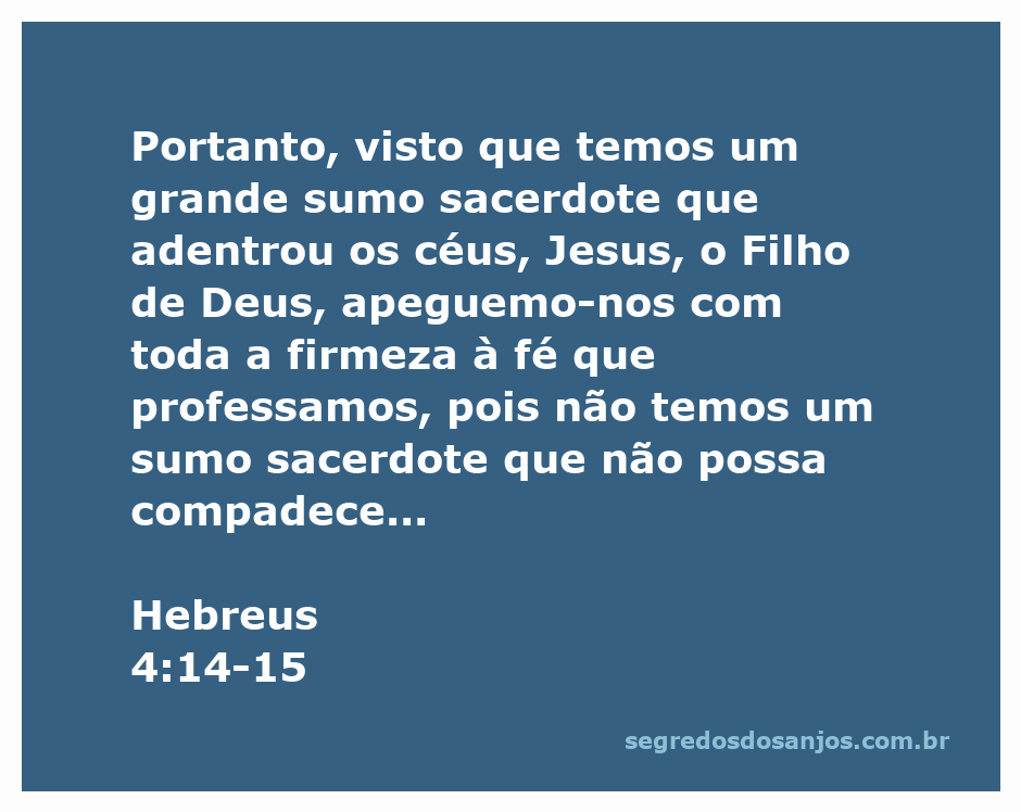 Imagem de Jesus como nosso sumo sacerdote, simbolizando compaixão e entendimento das fraquezas humanas.