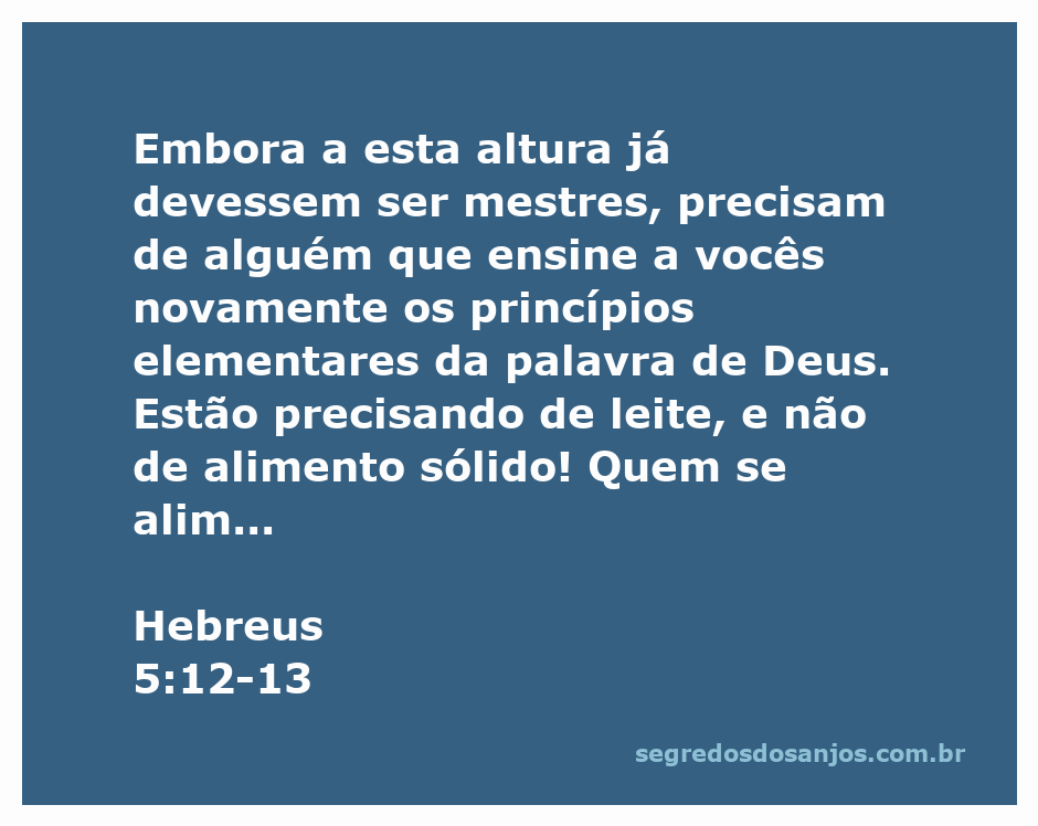 Ilustração de uma criança sendo alimentada com leite, simbolizando a imaturidade espiritual descrita em Hebreus 5:12-13.