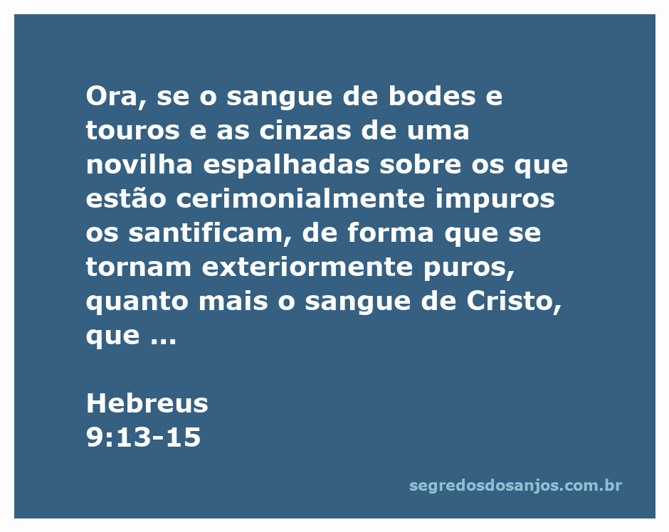 Imagem representativa de Hebreus 9:13-15, simbolizando o sangue de Cristo como mediador de uma nova aliança.