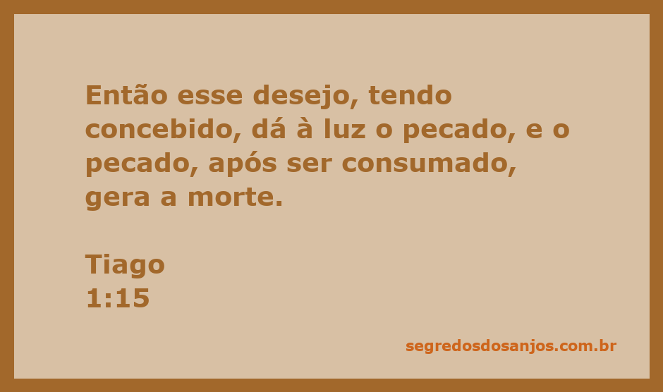 Ilustração do versículo Tiago 1:15, representando o conceito de desejo que leva ao pecado e à morte.