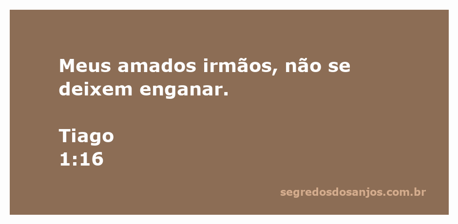 Imagem representativa do versículo de Tiago 1:16, destacando a advertência contra enganos.