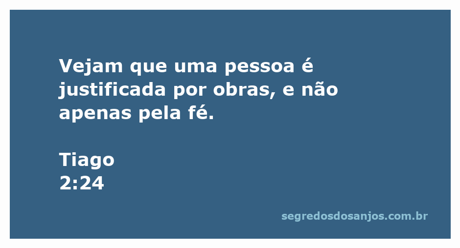 Uma ilustração que representa Tiago 2:24, destacando a justificação das pessoas por meio de suas obras.