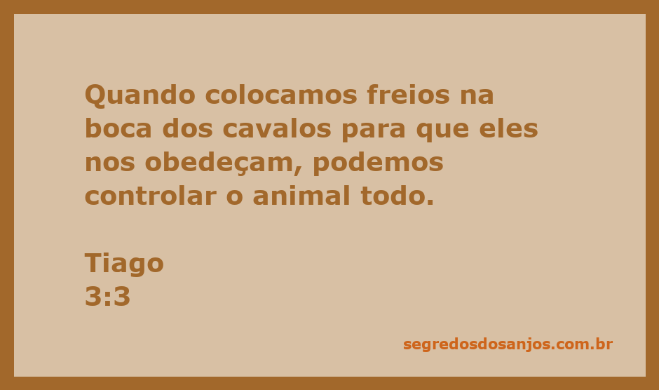 Imagem de um cavalo sendo guiado com um freio, simbolizando o controle e a obediência.