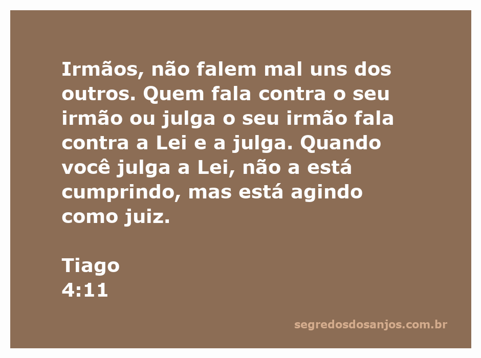 Imagem representando a passagem Tiago 4:11 sobre a importância de não falar mal dos outros e evitar julgamentos.