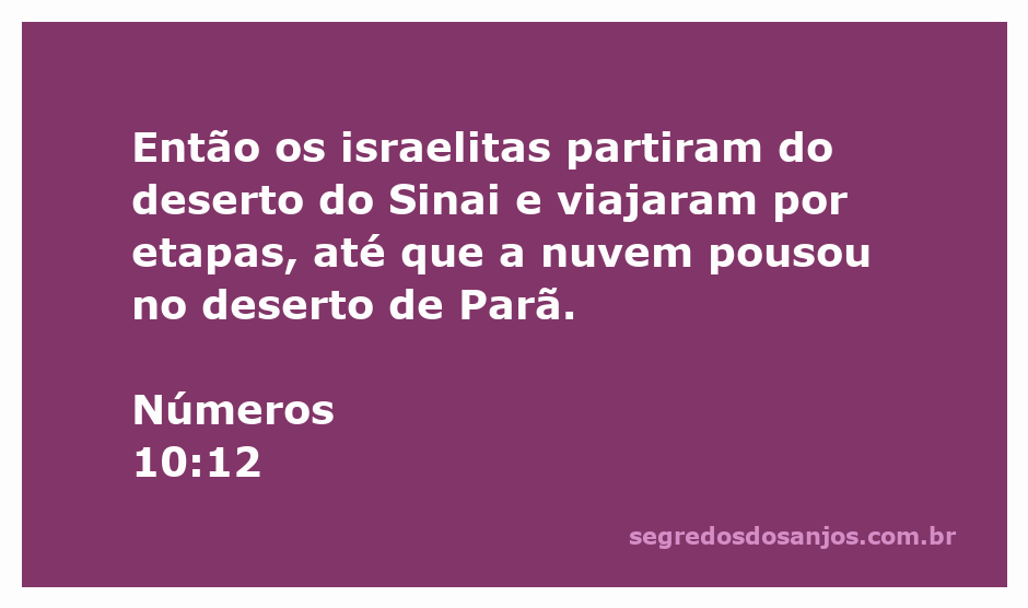 Os israelitas em jornada pelo deserto, seguindo a nuvem que os guia.