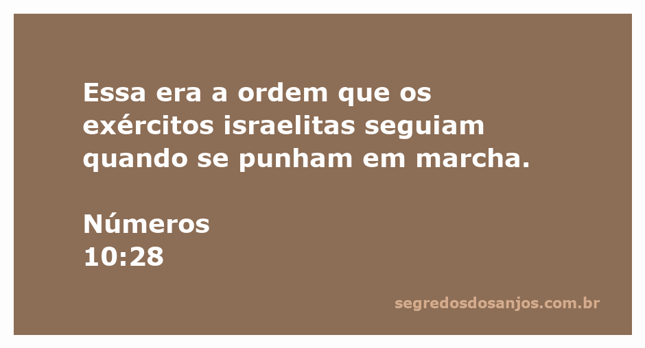Imagem representativa da marcha dos exércitos israelitas conforme Números 10:28