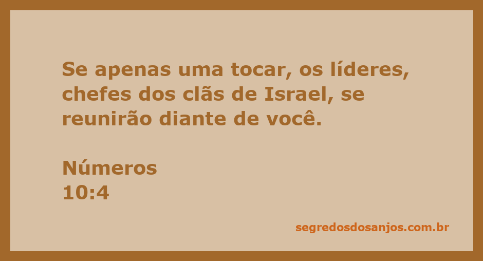 Imagem representando os líderes dos clãs de Israel se reunindo após o toque de uma trombeta, conforme Números 10:4.
