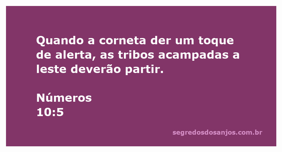 Imagem representando uma corneta sendo tocada, simbolizando o chamado para as tribos de Israel partirem.