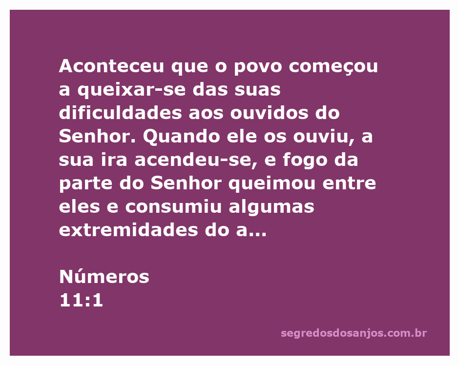 Imagem que representa o povo de Israel se queixando a Deus, com fogo consumindo parte do acampamento.