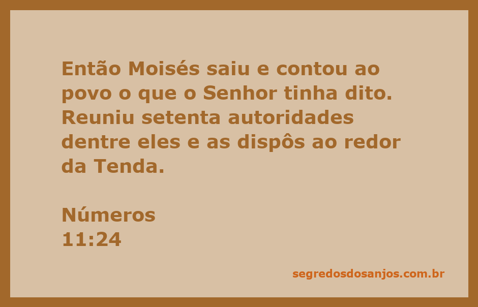Moisés reunindo setenta autoridades ao redor da Tenda, simbolizando liderança e a comunicação divina.