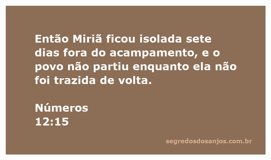 Miriã isolada fora do acampamento, refletindo sobre sua situação.