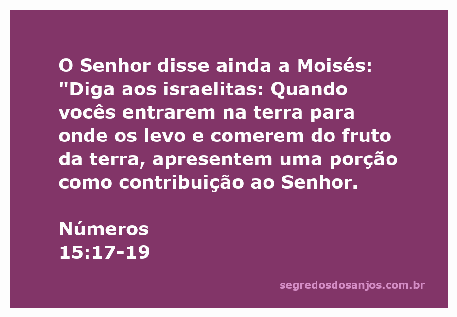 Imagem representativa da passagem bíblica Números 15:17-19, mostrando israelitas colhendo frutos da terra prometida.