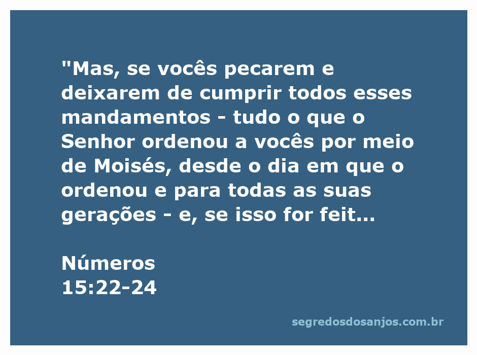 Ilustração do versículo Números 15:22-24, representando a oferta de sacrifícios pela comunidade em caso de pecado involuntário.
