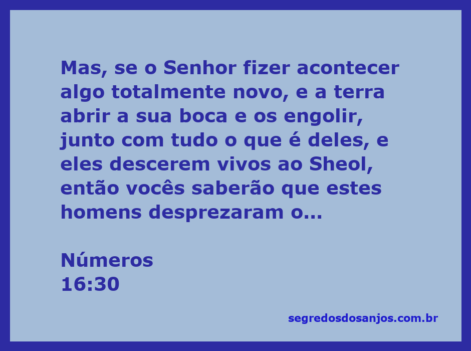 Ilustração da abertura da terra conforme Números 16:30, simbolizando o juízo de Deus.