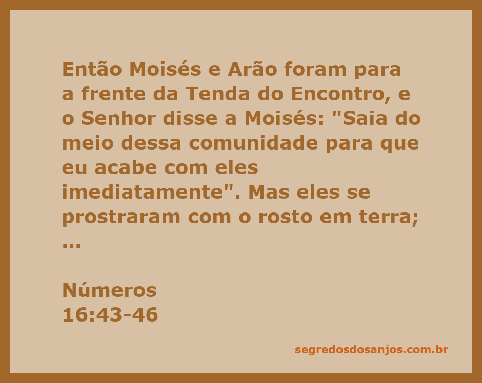 Moisés e Arão intercedendo pela comunidade diante da ira de Deus, com incensário em mãos.