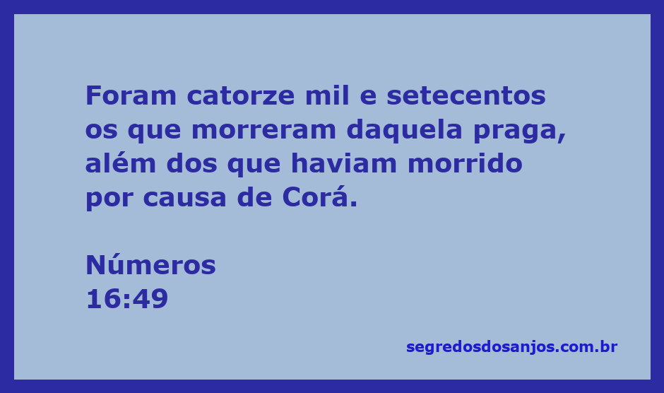 Ilustração da morte dos catorze mil e setecentos durante a praga mencionada em Números 16:49.