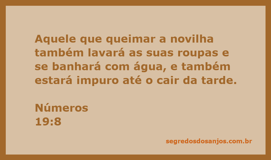 Ilustração da queima da novilha, simbolizando purificação e rituais de limpeza na tradição bíblica.