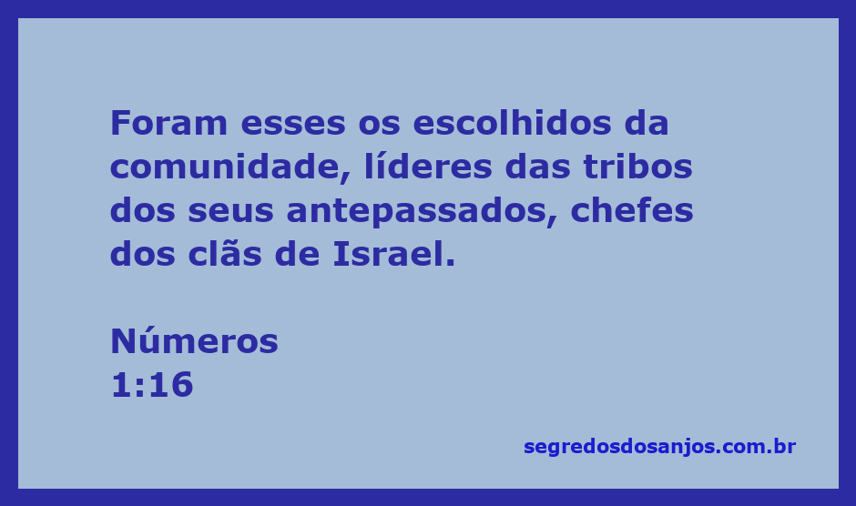 Representação dos líderes das tribos de Israel conforme Números 1:16