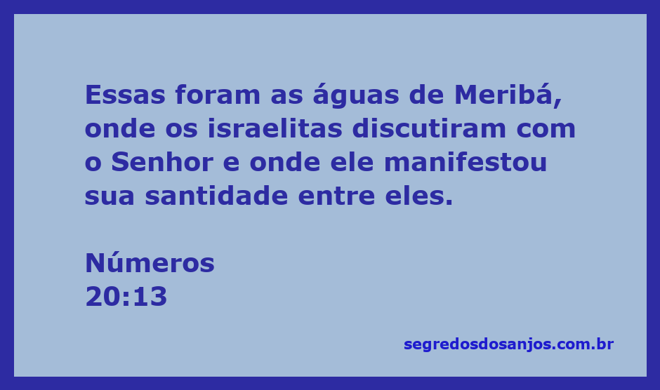 Imagem representativa das águas de Meribá, simbolizando a discussão dos israelitas com o Senhor.