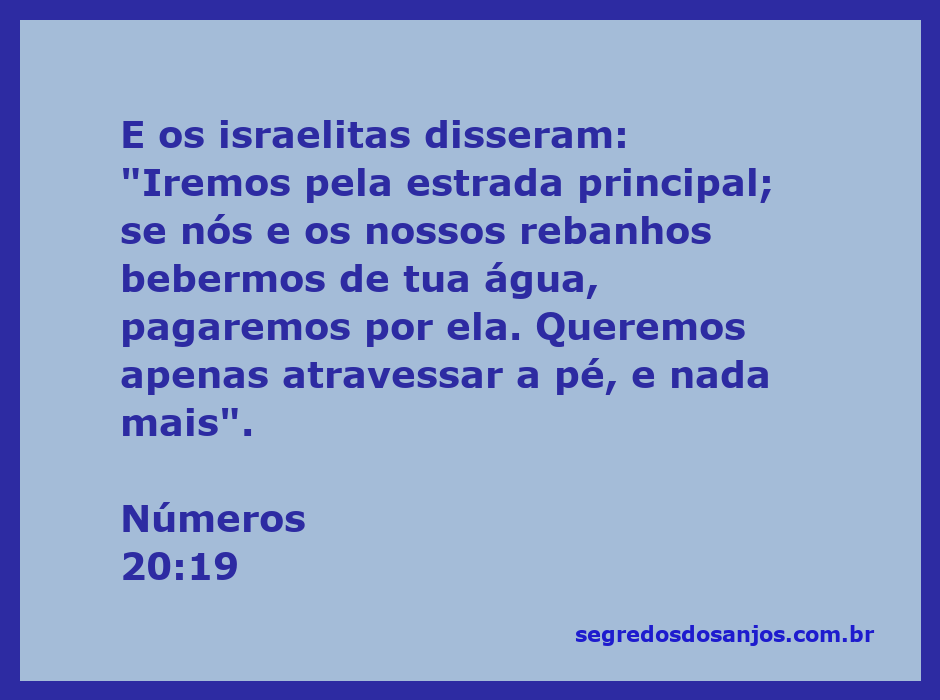 Imagem representativa da passagem de Números 20:19 com israelitas pedindo permissão para atravessar uma terra.