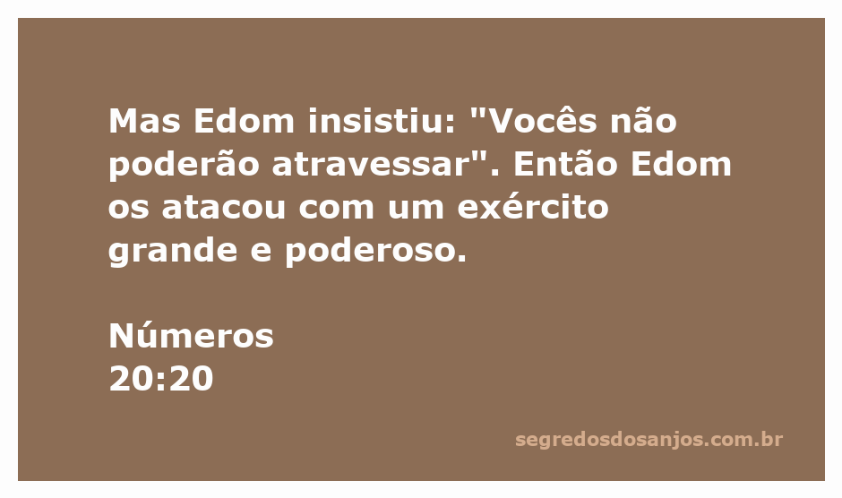 Conflito entre os israelitas e o exército de Edom durante a travessia do deserto