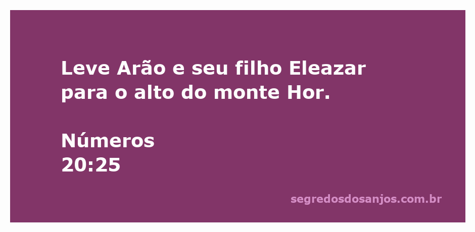 Moisés conduzindo Arão e Eleazar ao monte Hor