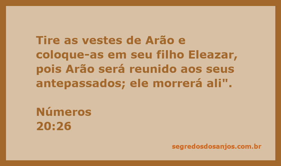 Arão sendo despojado de suas vestes e Eleazar recebendo-as, simbolizando a transferência de sacerdócio.