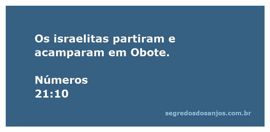 Os israelitas acampando em Obote durante a jornada pelo deserto.