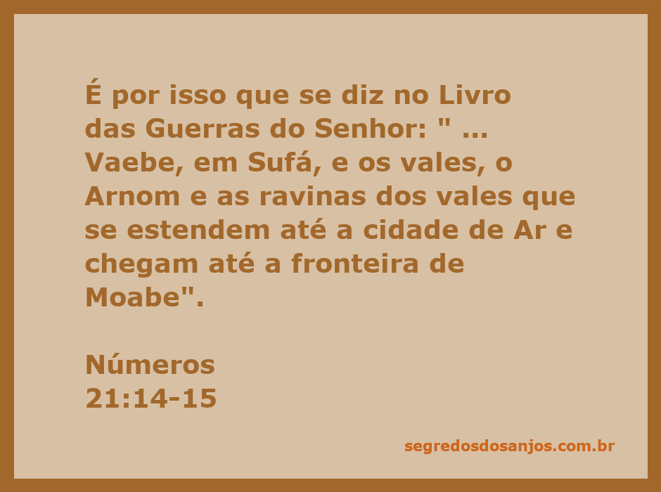 Mapa ilustrativo dos vales mencionados em Números 21:14-15, destacando Vaebe, Sufá e a cidade de Ar.