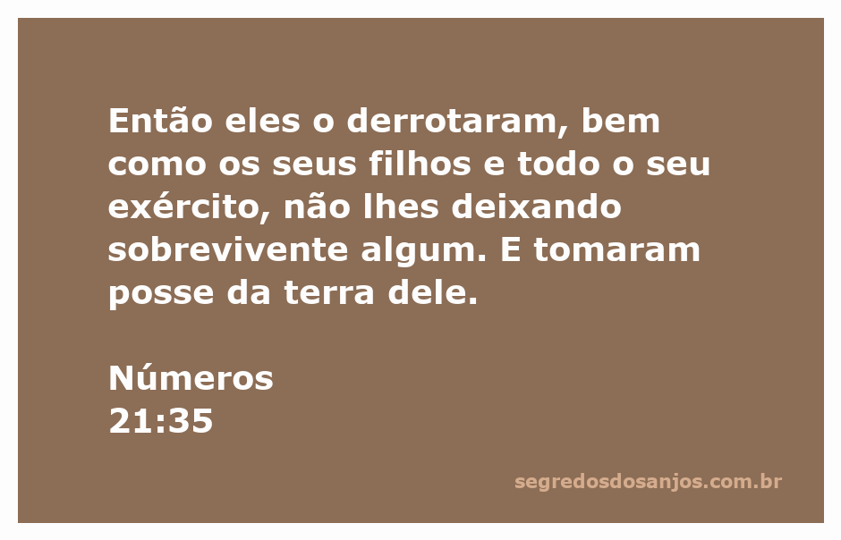 A ilustração da derrota do rei e de seu exército mencionada em Números 21:35