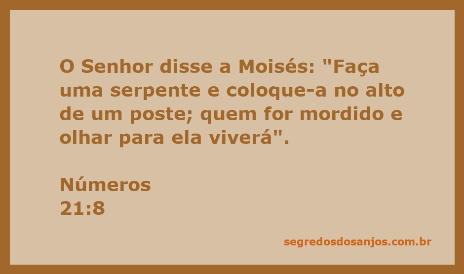 Imagem de uma serpente de bronze erguida em um poste, simbolizando a cura e a fé.
