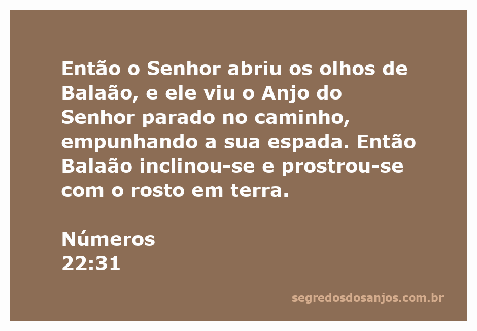 Balaão vê o Anjo do Senhor com uma espada no caminho, simbolizando a intervenção divina.