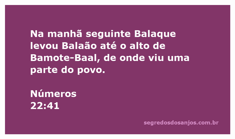Balaque e Balaão observando o povo de uma montanha chamada Bamote-Baal.