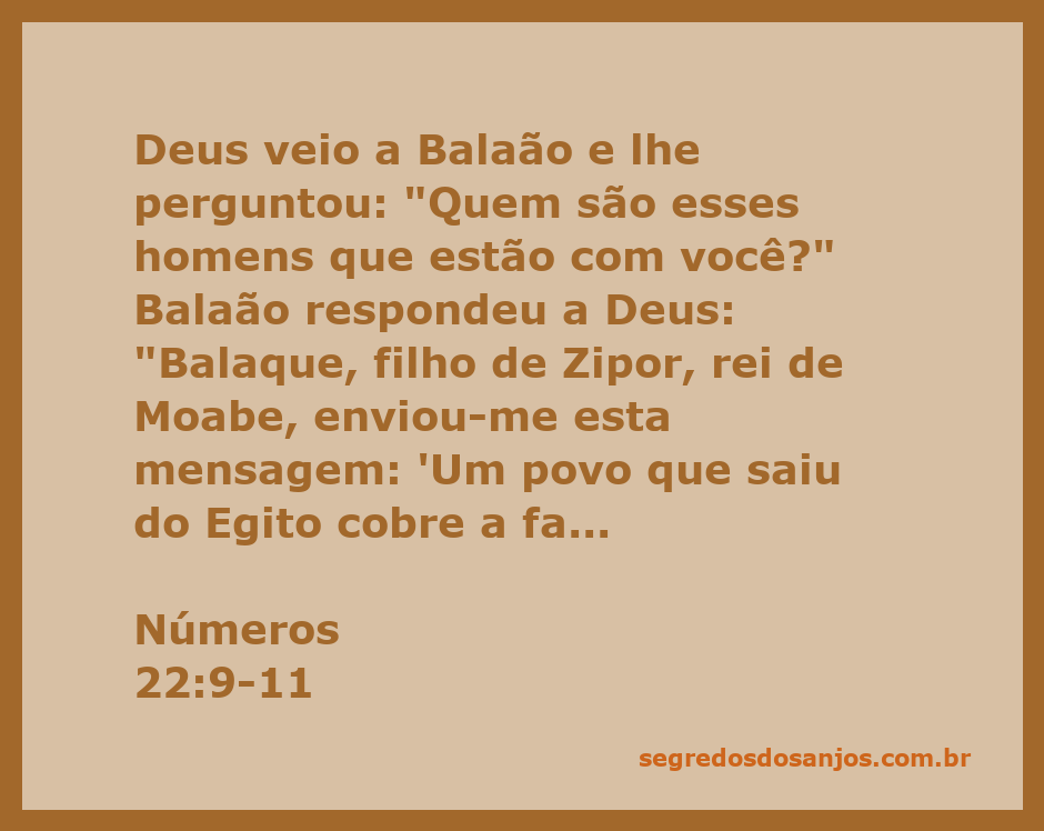 Deus fala com Balaão sobre os mensageiros de Balaque, com a paisagem do deserto ao fundo.
