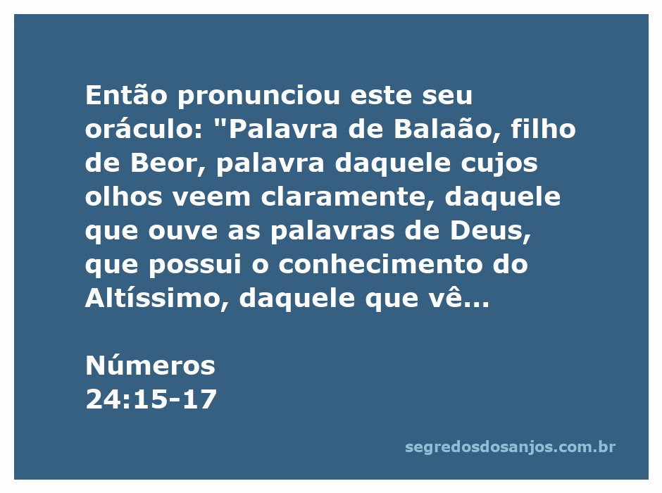 Ilustração de Balaão profetizando sobre a estrela que surgirá de Jacó, com um fundo celestial.