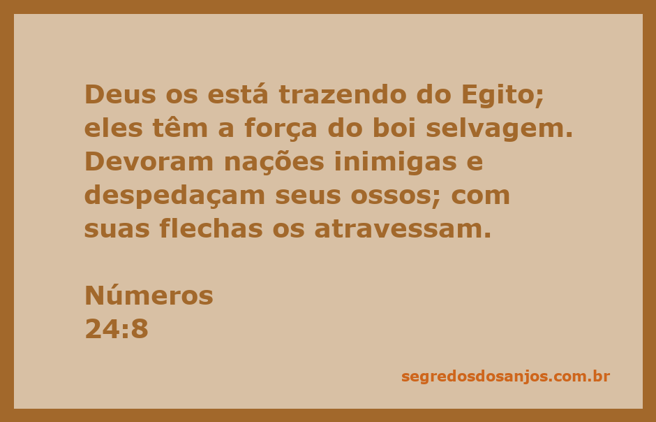 Imagem representando a força e proteção divina dos israelitas ao sair do Egito, simbolizando a passagem de Números 24:8.