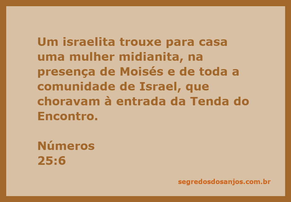 Um israelita trazendo uma mulher midianita na presença de Moisés e da comunidade de Israel