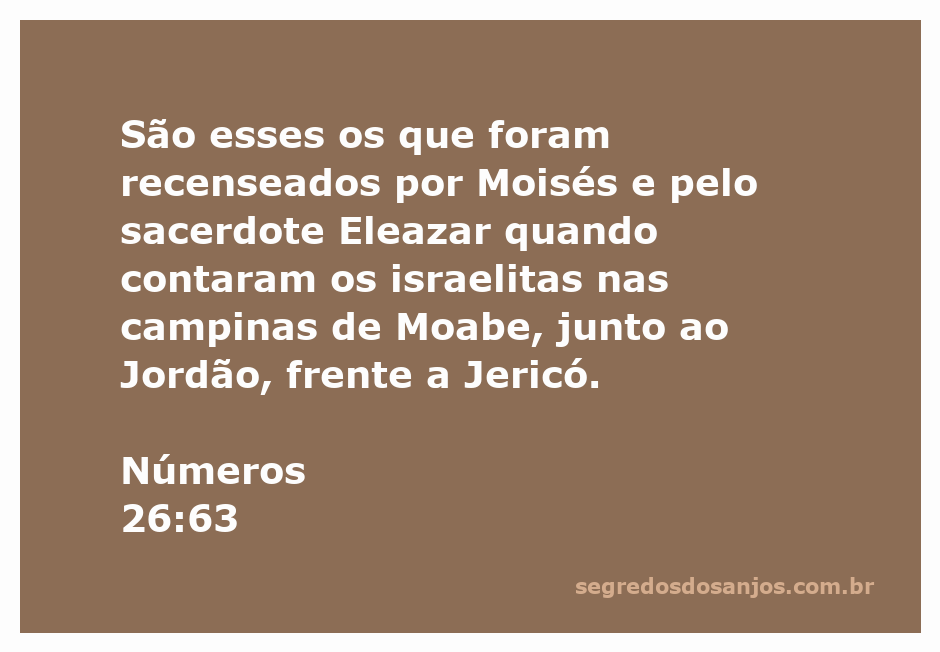 Imagem representativa do recenseamento dos israelitas nas campinas de Moabe, conforme Números 26:63.