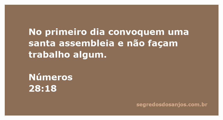 Imagem representativa de uma santa assembleia convocada no primeiro dia, conforme Números 28:18.