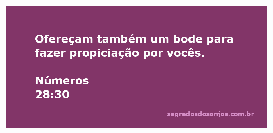 Imagem de um bode simbolizando o sacrifício descrito em Números 28:30.