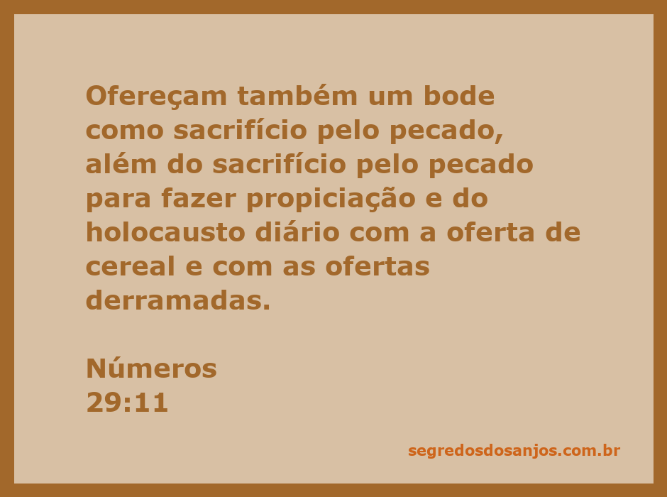 Ilustração de um bode sendo oferecido como sacrifício no contexto da passagem bíblica de Números 29:11.